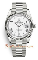 Rolex Day Date White Dial 40MM Swiss Replica Watch 05