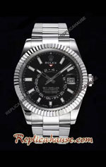 Rolex Sky Dweller Black Dial Swiss Replica Watch 02