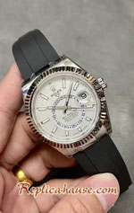 Rolex Sky Dweller White Dial Rubble 42mm Swiss Replica Watch 01