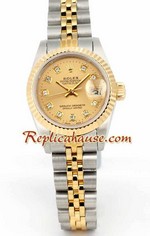Rolex Datejust Two Tone Ladies Swiss Replica Watch 20