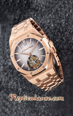 Audemars Piguet Royal Oak Flying Tourbillon Rose Gold Grey Dial 41mm Replica Watch 06