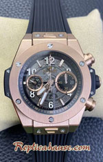 Hublot Big Bang Unico Rose Gold Black Dial 44MM Swiss ZF Replica Watch 25