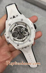 Hublot Big Bang Unico Sang Bleu White Ceramic 45MM Swiss ZF Replica Watch 17