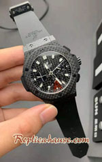 Hublot Black Fibre Carbon Dial 45MM Swiss HB Replica Watch 16