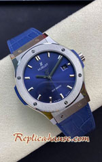 Hublot Classic Fusion Blue Dial 42MM Swiss JJ Replica Watch 10