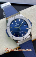 Hublot Classic Fusion Blue Dial 45MM Swiss WWF Replica Watch 23