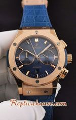 Hublot Classic Fusion Rose Gold Chronograph Blue Dial 45MM Swiss Replica Watch 06