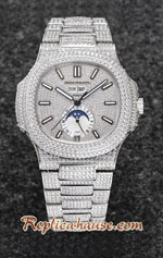 Patek Philippe Nautilus Moon 5726A Diamonds Casing-Dial Swiss Replica Watch 04