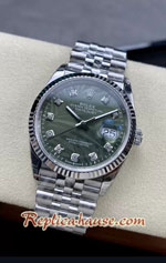 Rolex Datejust 36mm Green Palm Motif Dial 3235 VSF Swiss Replica Watch 07