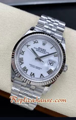 Rolex Datejust 36mm White Dial Roman Jubilee VSF Swiss Replica Watch 03