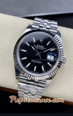 Rolex Datejust 41mm Black Dial Jubilee VSF Swiss Replica Watch 02