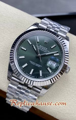 Rolex Datejust 41mm Green Dial Jubilee VSF Swiss Replica Watch 04