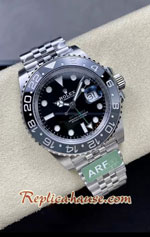 Rolex GMT Masters II Black Grey Ceramic Green Hand Jubilee Swiss AR Replica Watch 04