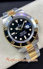 Rolex Submariner Two Tone Gold 3235 Black Dial 41mm Swiss VSF Replica Watch 03