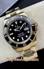 Rolex Submariner Gold 3235 Black Dial 41mm Swiss Clean Replica Watch 02