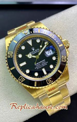 Rolex Submariner Gold 3235 Black Dial 41mm Swiss VSF Replica Watch 04
