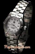 Tag Heuer Aquaracer White Dial Ladies 27mm Swiss Replica Watch 02