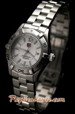 Tag Heuer Aquaracer White Dial Ladies 27mm Swiss Replica Watch 01
