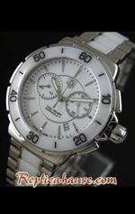 Tag Heuer Formula 1 Chronograph White Ceramic Ladies 40mm Swiss Replica Watch 01