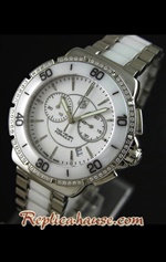 Tag Heuer Formula 1 Chronograph White Ceramic Diamond Ladies 40mm Swiss Replica Watch 03
