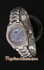 Tag Heuer Link Mother of Pearl Green Dial Ladies 26mm Swiss Replica Watch 05