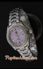Tag Heuer Link Pink Dial Ladies 26mm Swiss Replica Watch 01